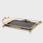 طقم مبخرة سيراميك أنيق – أسود و ذهبي - 4 قطع - Image 3