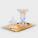 طقم مبخرة شفاف أنيق – 4 قطع