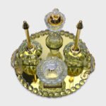 Ensemble Mbikhra Cristal doré - 5 pièces - Qasr Al Nafees